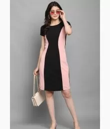 Casual Colour Blocked Lycra Western Wear