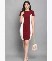 Casual Colour Blocked Lycra Western Wear