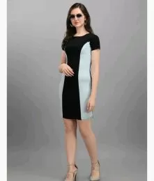 Casual Colour Blocked Lycra Western Wear