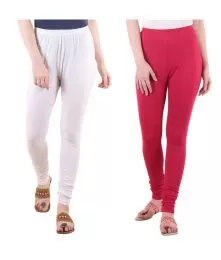 Women Slim Fit Soft Cotton Leggings Pack Of 2
