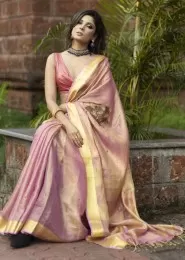 Pure Tissue Linen Saree