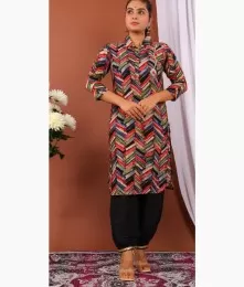 Astonishing Stitched Cotton Black Co-Ord Set