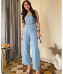 Outstanding Cotton Blue Bold Shade Of Co-Ord Set